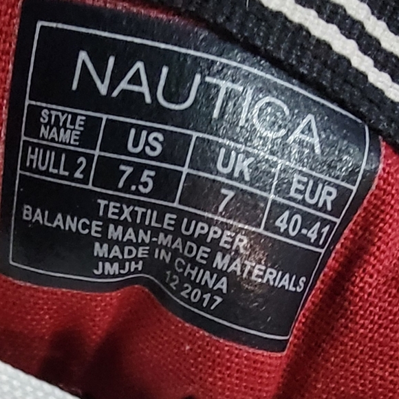 Nautica Unisex Shoes Trade Mark 1983 Hull 2 White Oxford Canvas US Size 7.5 - Picture 4 of 10